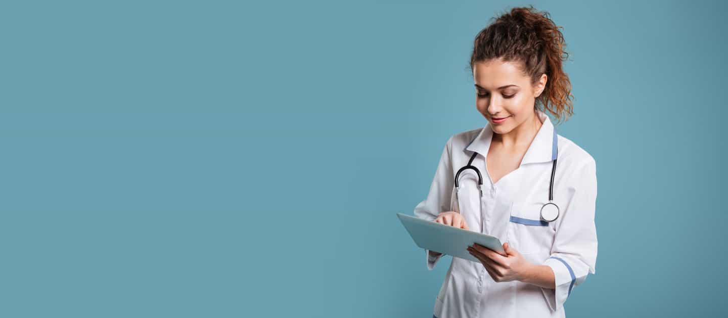 Guía interactiva para encontrar trabajo en el sector de la salud.