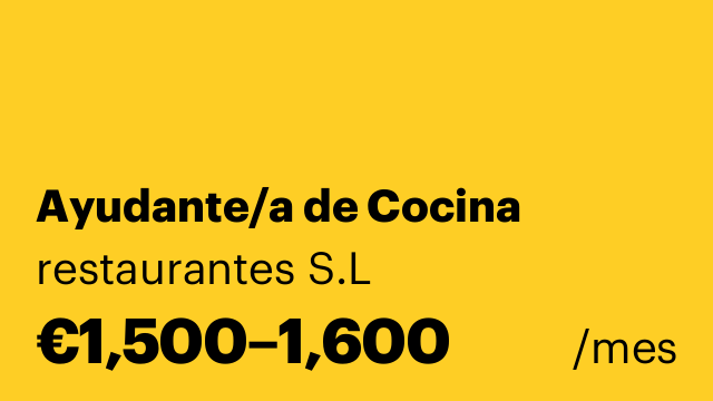 Ayudante/a de Cocina
