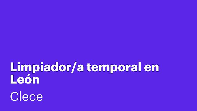 Limpiador/a temporal en León