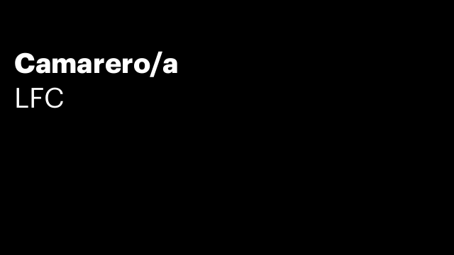 Camarero/a