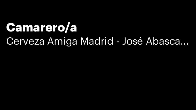 Camarero/a