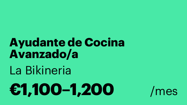 Ayudante de Cocina Avanzado/a