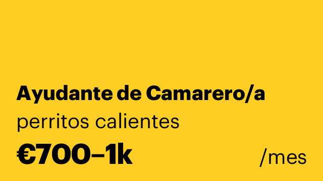 Ayudante de Camarero/a