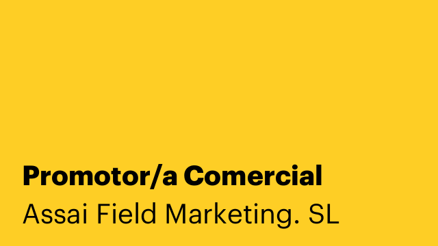 Promotor/a Comercial