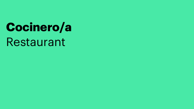 Cocinero/a