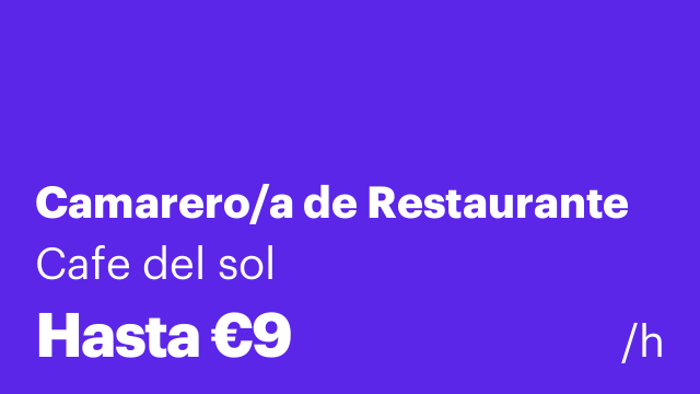 Camarero/a de Restaurante