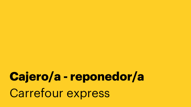 Cajero/a - reponedor/a