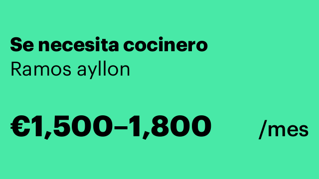 Se necesita cocinero