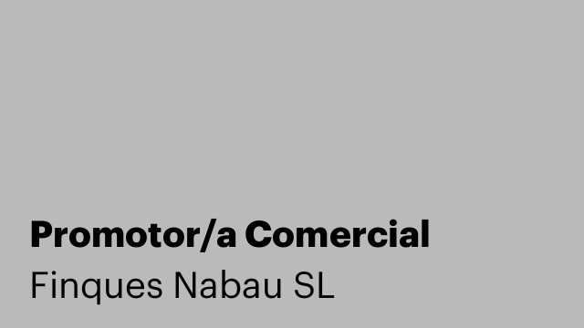 Promotor/a Comercial