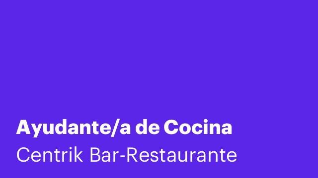 Ayudante/a de Cocina