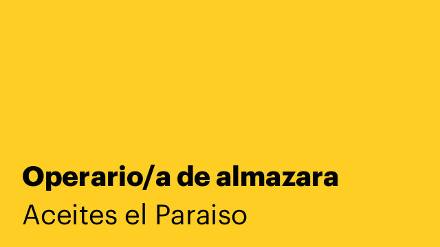 Operario/a de almazara