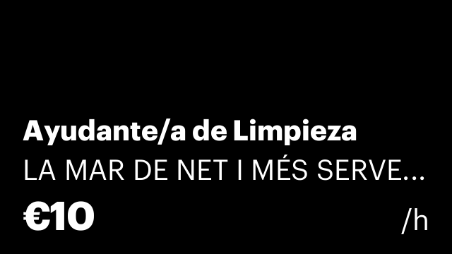 Ayudante/a de Limpieza