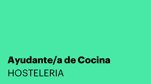 Ayudante/a de Cocina