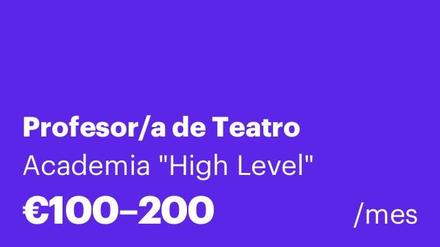 Profesor/a de Teatro