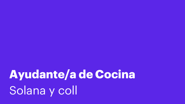 Ayudante/a de Cocina