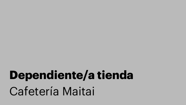 Dependiente/a tienda