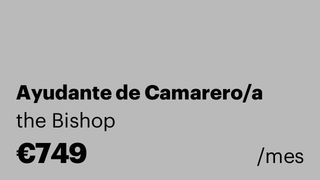 Ayudante de Camarero/a