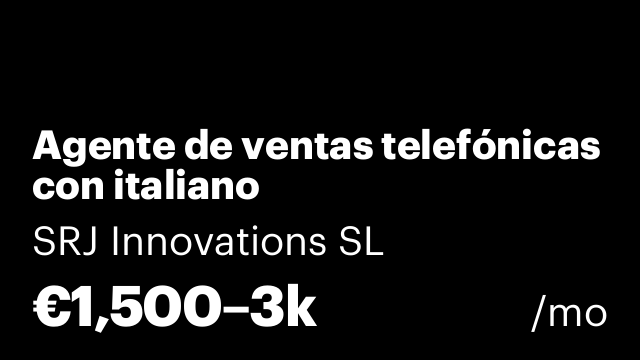 Agente de ventas telefónicas con italiano