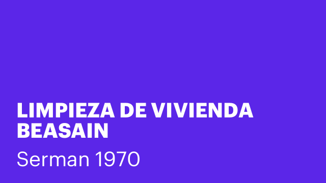 LIMPIEZA DE VIVIENDA BEASAIN