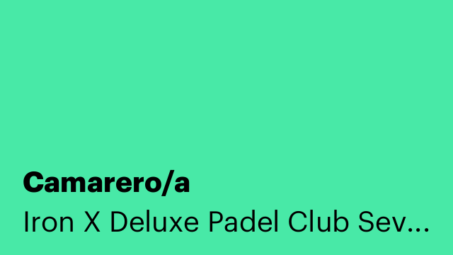 Camarero/a