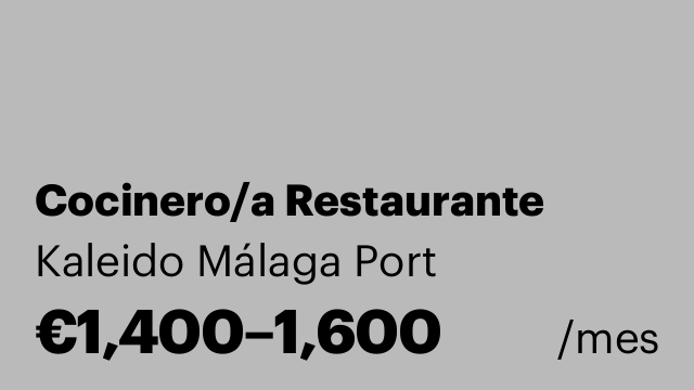 Cocinero/a Restaurante