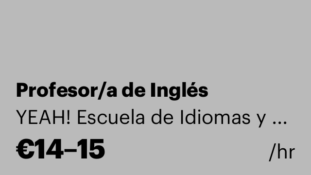 Profesor/a de Inglés