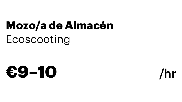 Mozo/a de Almacén