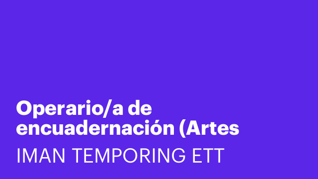 Operario/a de encuadernación (Artes gráficas)