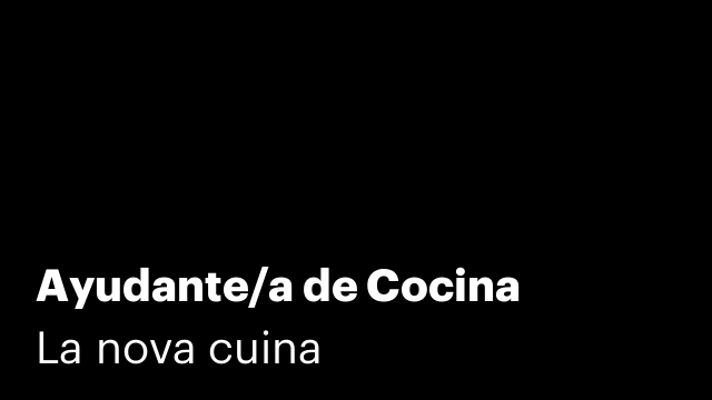 Ayudante/a de Cocina