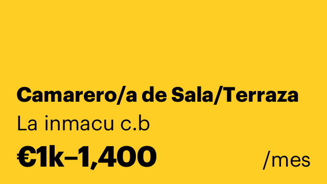 Camarero/a de Sala/Terraza