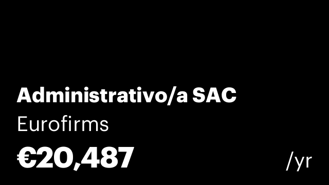 Administrativo/a SAC