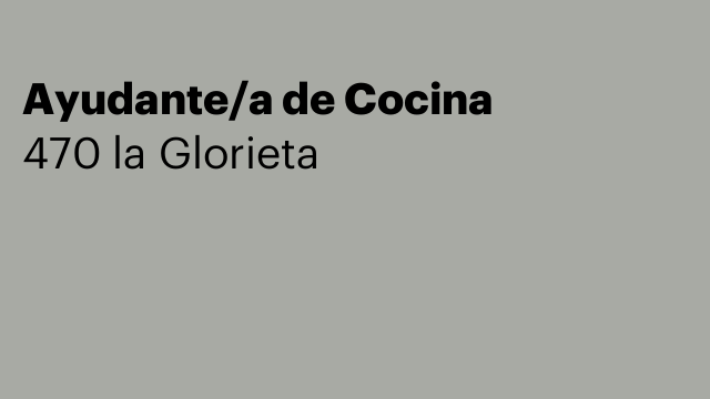Ayudante/a de Cocina