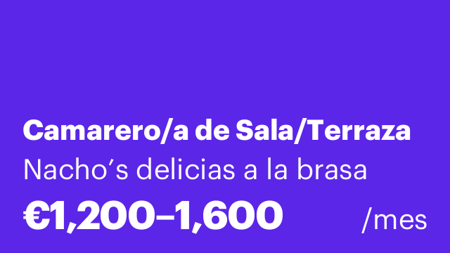 Camarero/a de Sala/Terraza