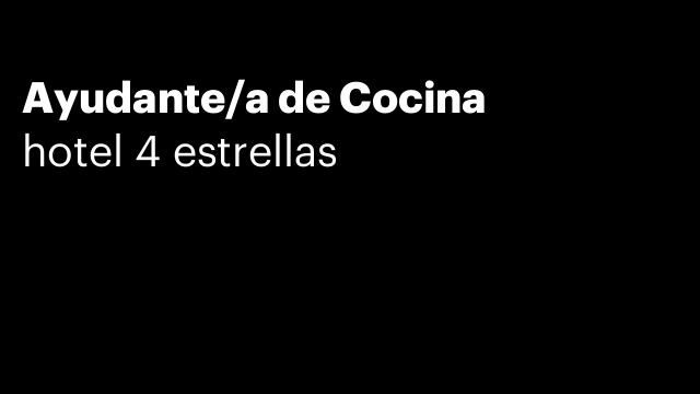 Ayudante/a de Cocina