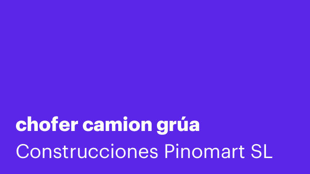 chofer camion grúa