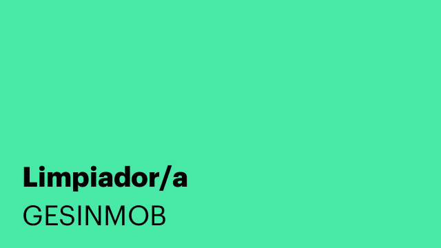 Limpiador/a