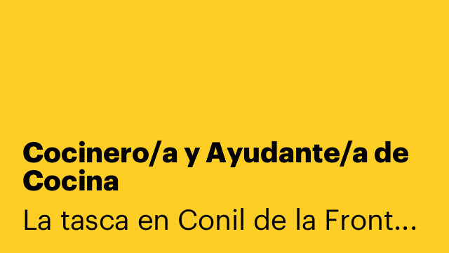 Cocinero/a y Ayudante/a de Cocina