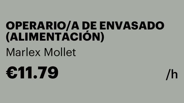 OPERARIO/A DE ENVASADO (ALIMENTACIÓN)