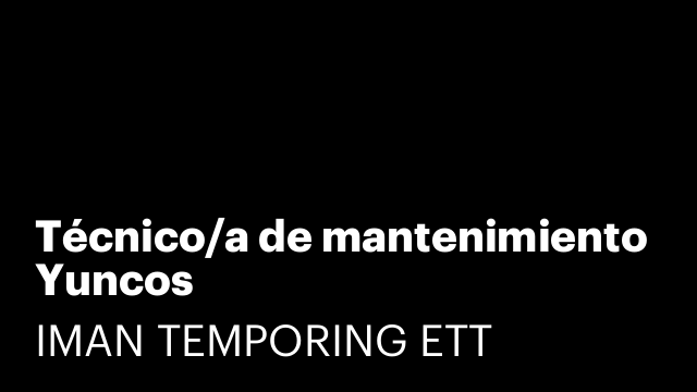 Técnico/a de mantenimiento Yuncos