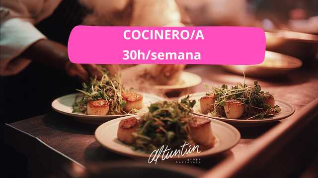 Cocinero/a 30h/semana
