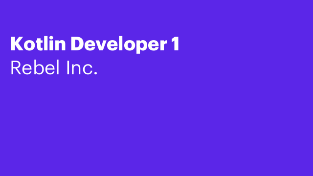 Kotlin Developer 1