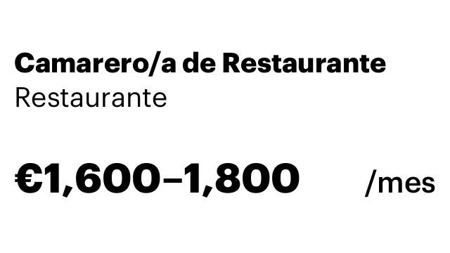 Camarero/a de Restaurante