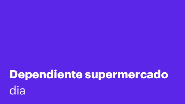 Dependiente supermercado