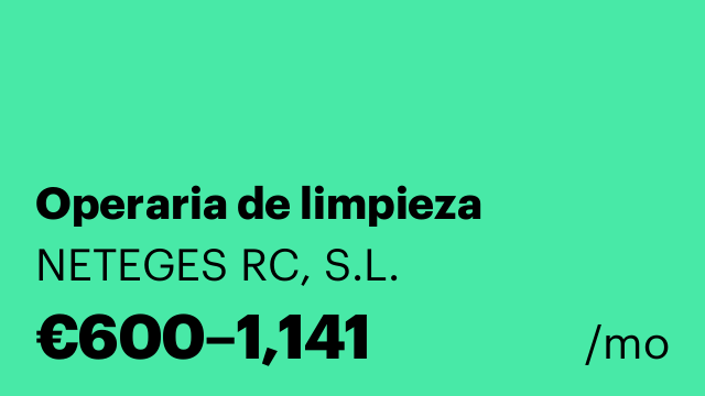 Operaria de limpieza