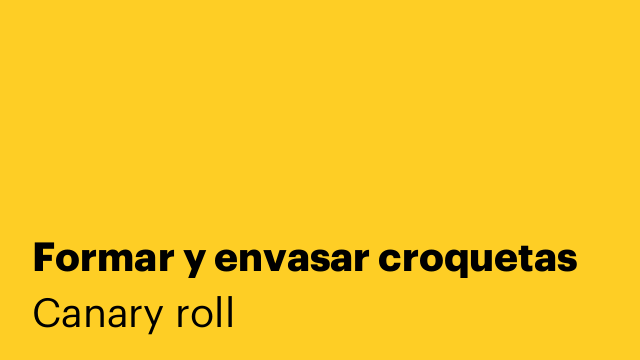 Formar y envasar croquetas