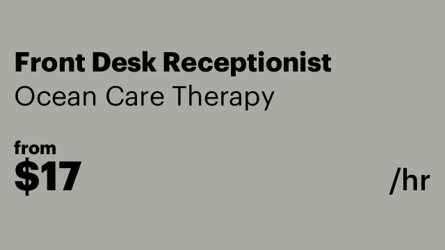 Front Desk Receptionist