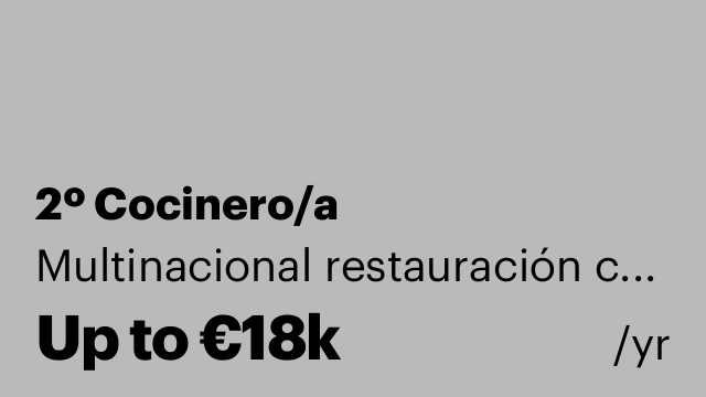 2º Cocinero/a