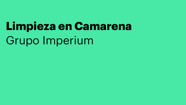Limpieza en Camarena