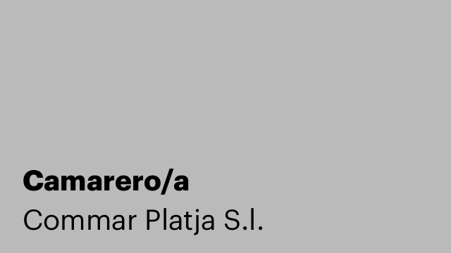 Camarero/a