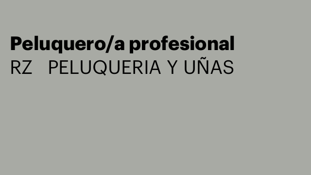 Peluquero/a profesional